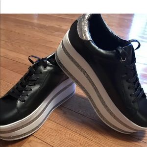 Call it Spring Black platform sneakers size 8